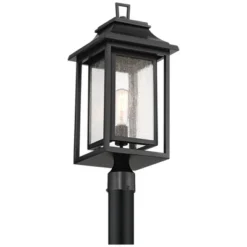 John Timberland Cecile 23 1/4" High Mission Outdoor Post Mount Light Fixture Pole Porch House Box Lantern Weatherproof Black Clear Seeded Glass Shade -John Timberland Shop GUEST 000c23cb 3778 437a b3dc 200e1a2c5fa8