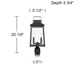 John Timberland Jubliee 20 1/4" High Modern Outdoor Post Light Fixture Pole Porch House Exterior 2-Light Weatherproof Black Metal Clear Glass Shade -John Timberland Shop GUEST 012a99fc fc56 42e9 8d57 0100e66101fc