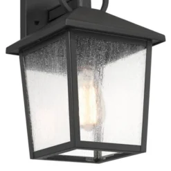 John Timberland Westmont 13 3/4" High Modern Outdoor Wall Light Fixture Mount Porch House Exterior Weatherproof Sand Black Aluminum Seeded Glass Shade -John Timberland Shop GUEST 02d442c1 415c 45fd 8722 70bc9ddf972f