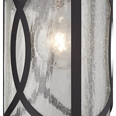 John Timberland Capistrano Mission Outdoor Wall Light Fixtures Set Of 2 Black Dusk To Dawn Motion Sensor 15 3/4" Clear Seeded Glass For Post Exterior 4 John Timberland Capistrano Mission Outdoor Wall Light Fixtures Set Of 2 Black Dusk To Dawn Motion Sensor 15 3/4" Clear Seeded Glass For Post Exterior - Image 4