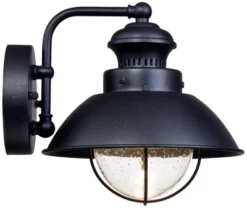 John Timberland Industrial Outdoor Wall Light Fixtures Set Of 2 Black Metal LED 8" Seedy Glass For Exterior Barn Deck House Porch -John Timberland Shop GUEST 03890812 1cfd 4099 b753 acd5ce7a7ee4