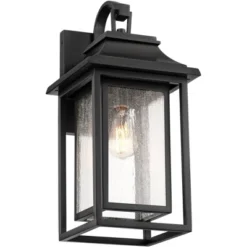 John Timberland Cecile 21.25 High Mission Outdoor Wall Light Fixture Mount Porch House Box Lantern Weatherproof Black Clear Seeded Glass Shade -John Timberland Shop GUEST 08c9f055 2343 4e81 9e50 41196bb0729b