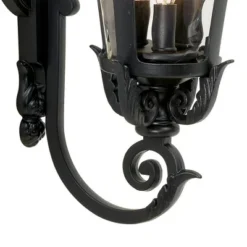 John Timberland Casa Marseille Vintage Rustic Outdoor Wall Light Fixture Black Scroll Arm 21 1/2" Clear Hammered Glass For Post Exterior Barn Deck -John Timberland Shop GUEST 0b879a20 b13c 480b 87c2 51ac220c9695