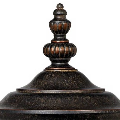 John Timberland Bellagio Vintage Outdoor Post Light Veranda Bronze With Pier Mount 25'' Champagne Hammered Glass For Exterior Barn Deck House Porch 4 John Timberland Bellagio Vintage Outdoor Post Light Veranda Bronze With Pier Mount 25'' Champagne Hammered Glass For Exterior Barn Deck House Porch - Image 4