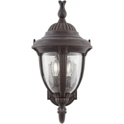 John Timberland Casa Sierra Rustic Vintage Outdoor Wall Light Fixture Bronze Upbridge 19 1/8" Clear Seedy Glass For Post Exterior Barn Deck House Yard -John Timberland Shop GUEST 0bd6021b 3e00 4eb9 9f93 1658487a98f6