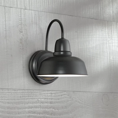 John Timberland Urban Barn Rustic Industrial Farmhouse Outdoor Wall Light Fixture Black Gooseneck Arm 11 1/4" For Post Exterior Barn Deck House Porch 1 John Timberland Urban Barn Rustic Industrial Farmhouse Outdoor Wall Light Fixture Black Gooseneck Arm 11 1/4" For Post Exterior Barn Deck House Porch