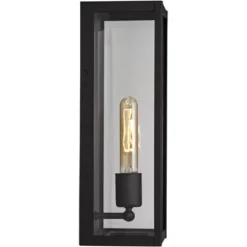 John Timberland Cornell Modern Outdoor Wall Light Fixtures Set Of 2 Sand Black 16" Clear Glass Panels For Post Exterior Barn Deck House -John Timberland Shop GUEST 0c516538 9000 442d b446 2e02dd7c3ebf