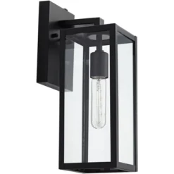 John Timberland Titan Modern Outdoor Wall Light Fixtures Set Of 2 Mystic Black Dusk To Dawn 14" Clear Glass For Post Exterior Barn Deck -John Timberland Shop GUEST 0d51de3c b967 47a4 9143 f9a056194391