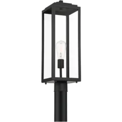 John Timberland Titan Modern Outdoor Post Light Mystic Black 21 3/4" Clear Glass Panels For Exterior Barn Deck House Porch Yard Patio Home Outside -John Timberland Shop GUEST 0d612653 a0f1 45ba 89d5 3a8c994c87c4