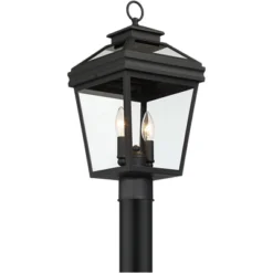 John Timberland Stratton Street Vintage Outdoor Post Light Textured Black 18 1/2" Clear Glass For Exterior Barn Deck House Porch Yard Patio Outside -John Timberland Shop GUEST 0d6e8614 3c8d 4b77 8358 2e22191faa1f