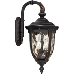 John Timberland Bellagio Vintage Rustic Outdoor Wall Light Fixture Bronze Downbridge 20 1/2" Champagne Hammered Glass For Post Exterior Barn House -John Timberland Shop GUEST 120ad2a9 cebd 4bd8 b338 1408f21ae4e0