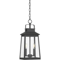 John Timberland Jubliee 19 1/4" High Modern Outdoor Pendant Light Fixture Ceiling Porch House Exterior 2-Light Hanging Black Metal Clear Glass Shade -John Timberland Shop GUEST 12e402ce 2454 4dcf 956a 08b5395e5e14