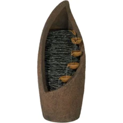 John Timberland Modern Rustic Outdoor Floor Water Fountain With Light LED 34 1/2" High Cascading For Yard Garden Patio Deck -John Timberland Shop GUEST 1363e09b a0f0 4232 97bf 350d09bf0854
