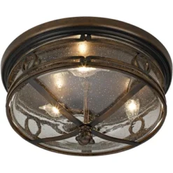 John Timberland Beverly Drive Rustic Flush Mount Outdoor Ceiling Light Bronze 7" Clear Seedy Glass For Post Exterior Barn Deck House Porch Yard Patio -John Timberland Shop GUEST 14b4eddc 5685 4815 af28 ad06e89e798a