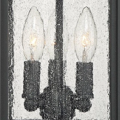 John Timberland Moray Bay Mission Outdoor Wall Light Fixture Black 17 3/4" Clear Seedy Glass For Post Exterior Barn Deck House Porch Yard Posts Patio 2 John Timberland Moray Bay Mission Outdoor Wall Light Fixture Black 17 3/4" Clear Seedy Glass For Post Exterior Barn Deck House Porch Yard Posts Patio - Image 2