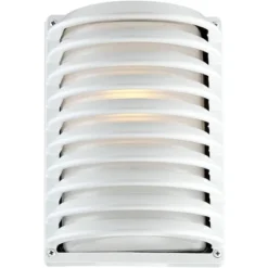 John Timberland Modern Industrial Outdoor Wall Light Fixture White Grid 10" Frosted Glass For Post Exterior Barn Deck House Porch Yard Posts Patio -John Timberland Shop GUEST 175053f4 a689 4df9 82e2 0251d795c772