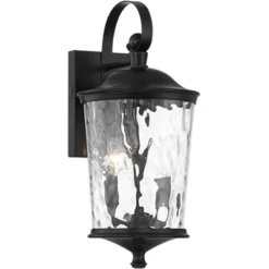 John Timberland Cirilla 17 1/2" High Modern Outdoor Wall Light Fixture Mount Porch House Exterior Weatherproof Matte Black Metal Clear Glass Shade -John Timberland Shop GUEST 191b79b2 ad59 4ff5 820e 3aa45041c21f