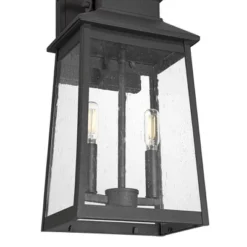 John Timberland Jubliee 17 1/4" High Modern Outdoor Wall Light Fixture Mount Porch House Exterior 2-Light Weatherproof Black Metal Clear Glass Shade -John Timberland Shop GUEST 1b7a64a3 0632 4f39 ad4a 48fdace9a24c
