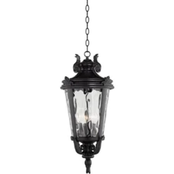 John Timberland Casa Marseille Rustic Outdoor Hanging Light Black Scroll 26 1/4" Clear Water Glass Damp Rated For Post Exterior Barn Deck House Porch -John Timberland Shop GUEST 1bb70a95 4b5f 4308 ade3 eaf80566004a