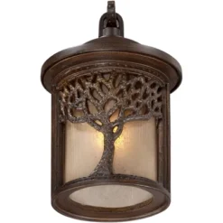 John Timberland Rustic Outdoor Wall Light Fixture Bronze 9 1/2" Tree Etched Glass Sconce For Exterior House Deck Patio Porch Lighting -John Timberland Shop GUEST 1ca340a3 d45c 4337 9477 3fee4f1ad702