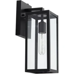 John Timberland Titan Modern Outdoor Wall Light Fixture Mystic Black Dusk To Dawn 14" Clear Glass For Post Exterior Barn Deck House Porch Yard Patio -John Timberland Shop GUEST 1d124404 92b4 4a07 9429 21205dfcdf46