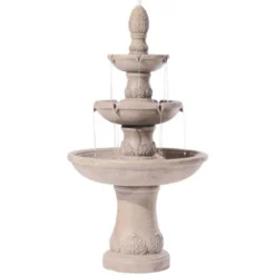 Domanico 57" High Large Italian Indoor Outdoor Decor Sand Stone Floor Fountain Waterfall 3-Tier Outside Garden Patio Yard Backyard 13 Domanico 57" High Large Italian Indoor Outdoor Decor Sand Stone Floor Fountain Waterfall 3-Tier Outside Garden Patio Yard Backyard -John Timberland Shop GUEST 1f58ef32 19f5 457c 9489 8fcc82e0269e