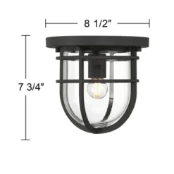 John Timberland Ballast 7 3/4" High Textured Black Outdoor Flush-Mount Ceiling Light -John Timberland Shop GUEST 2000724c 618a 4946 8e93 37faf14aaaf8
