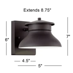 John Timberland Farmhouse Industrial Rustic Outdoor Barn Light Fixtures Set Of 2 Black LED Dark Sky 5" For Exterior Deck House Porch Yard Patio Garage -John Timberland Shop GUEST 21b7d2b0 89b7 4804 b2e7 fced3b105bad
