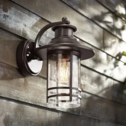 John Timberland Habitat Rustic Industrial Outdoor Wall Light Fixtures Set Of 2 Bronze Dusk To Dawn Motion Sensor 11 1/4" Seedy Glass For Exterior 10 John Timberland Habitat Rustic Industrial Outdoor Wall Light Fixtures Set Of 2 Bronze Dusk To Dawn Motion Sensor 11 1/4" Seedy Glass For Exterior -John Timberland Shop GUEST 2251ba30 d540 4e3f 8f41 6cc4c3b4f650