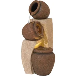 John Timberland Tipping Jugs Rustic Cascading Outdoor Floor Water Fountain With LED Light 30" For Yard Garden Patio Home Deck Porch House Roof -John Timberland Shop GUEST 2283154c d5eb 4646 bb03 550e6e4aa26d