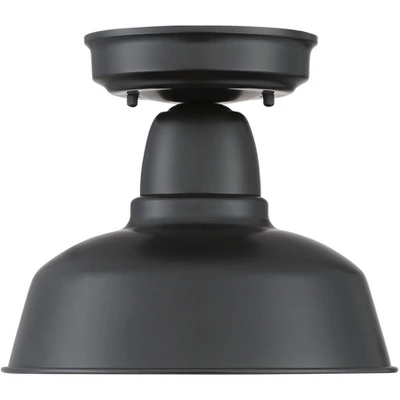 John Timberland Urban Barn Rustic Farmhouse Semi Flush Mount Outdoor Ceiling Light Black Metal 10 1/4" For Post Exterior Barn Deck House Porch Yard 4 John Timberland Urban Barn Rustic Farmhouse Semi Flush Mount Outdoor Ceiling Light Black Metal 10 1/4" For Post Exterior Barn Deck House Porch Yard - Image 4