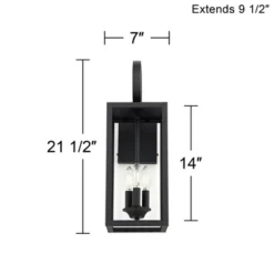 John Timberland Mira Modern Outdoor Wall Light Fixture Flat Black 21 1/2" Clear Glass For Post Exterior Barn Deck House Porch Yard Posts Patio Home -John Timberland Shop GUEST 24f2a55d 57d9 40c0 9e90 adcdcf6fe74a