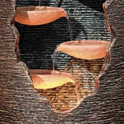 John Timberland Seven Cascade Rustic Outdoor Floor Water Fountain With LED Light 35" For Yard Garden Patio Home Deck Porch House Exterior Balcony -John Timberland Shop GUEST 25203c62 810f 4c71 a060 0624f7aa0ba3