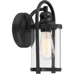 John Timberland Rustic Farmhouse Outdoor Wall Light Fixtures Set Of 2 Black 10 1/4" Clear Glass For Exterior Barn Deck House Porch Yard Patio Outside -John Timberland Shop GUEST 26dbd787 db5f 44e6 8b25 ab06e254a406
