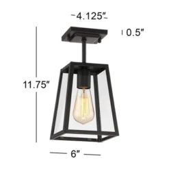 John Timberland Arrington Modern Semi Flush Mount Outdoor Ceiling Light Mystic Black 11 3/4" Clear Glass For Post Exterior Barn Deck House Porch Yard 10 John Timberland Arrington Modern Semi Flush Mount Outdoor Ceiling Light Mystic Black 11 3/4" Clear Glass For Post Exterior Barn Deck House Porch Yard -John Timberland Shop GUEST 27ab3b18 5d6e 4625 b26a ec941bd5ce39