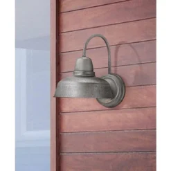 John Timberland Rustic Industrial Farmhouse Outdoor Barn Light Fixture Galvanized Gooseneck Arm 13" For Exterior Barn Deck House Porch Yard Patio Roof -John Timberland Shop GUEST 288d4d43 95da 4a30 98ec 32471b92069f
