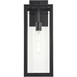 John Timberland Titan Modern Outdoor Wall Light Fixtures Set Of 2 Mystic Black Rectangular Frame 20" Clear Glass For Post Exterior Barn -John Timberland Shop GUEST 28b9f113 530e 4958 b4d0 59152580c72f