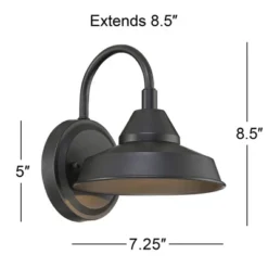 John Timberland Westley Rustic Farmhouse Outdoor Barn Light Fixture Black LED Gooseneck Arm Dark Sky 8 1/2" For Exterior Deck House Porch Yard Patio -John Timberland Shop GUEST 292afce2 5006 475c 9c66 0ba101195f05