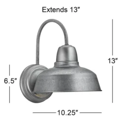 John Timberland Rustic Industrial Farmhouse Outdoor Barn Light Fixture Galvanized Gooseneck Arm 13" For Exterior Barn Deck House Porch Yard Patio Roof -John Timberland Shop GUEST 29325eda fcdc 4082 b041 8b1cfaf94cf6