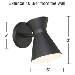 John Timberland Vance Modern Outdoor Wall Light Fixtures Set Of 2 Black LED Dark Sky Swivel Head 8" For Post Exterior Barn Deck House -John Timberland Shop GUEST 2a231278 b0aa 46f2 83cb e4f5bcd2d5ec