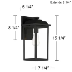 John Timberland Eastcrest Modern Outdoor Wall Light Fixture Textured Black 15 1/4" Clear Glass Panels For Post Exterior Barn Deck House Porch Yard -John Timberland Shop GUEST 2ac91c06 1773 468c a7c0 47c82c7ec194