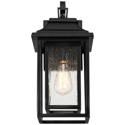John Timberland Cecile 18 1/4" High Mission Framed Box Outdoor Wall Light Fixture Mount Porch House Waterproof Shiny Black Aluminum Seeded Glass Shade 7 John Timberland Cecile 18 1/4" High Mission Framed Box Outdoor Wall Light Fixture Mount Porch House Waterproof Shiny Black Aluminum Seeded Glass Shade - Image 7