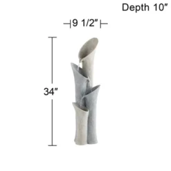 John Timberland Bell Modern Zen 4 Tier Cascading Outdoor Floor Water Fountain 34" For Yard Garden Patio Home Deck Porch House Exterior Balcony Roof -John Timberland Shop GUEST 2ba94f0a 5d05 453e a516 425637276043