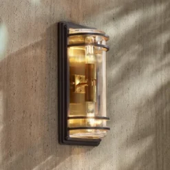 John Timberland Habitat Modern Outdoor Wall Light Fixture Bronze Warm Brass 16" Clear Glass For Post Exterior Barn Deck House Porch Yard Patio Home 14 John Timberland Habitat Modern Outdoor Wall Light Fixture Bronze Warm Brass 16" Clear Glass For Post Exterior Barn Deck House Porch Yard Patio Home -John Timberland Shop GUEST 2bfa7da2 ca6d 42a9 b552 39e1401995fc