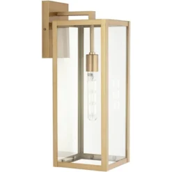 John Timberland Titan Modern Outdoor Wall Light Fixture Soft Gold 20 1/4" Clear Glass For Post Exterior Barn Deck House Porch Yard Posts Patio Home -John Timberland Shop GUEST 2d5faa04 cd3e 4f82 ae2d b31053ec3947