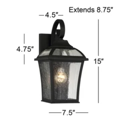John Timberland Mosconi Rustic Outdoor Wall Lights Fixture Set Of 2 Textured Black 15" Clear Seedy Glass For Post Exterior Barn Deck House Porch Yard 13 John Timberland Mosconi Rustic Outdoor Wall Lights Fixture Set Of 2 Textured Black 15" Clear Seedy Glass For Post Exterior Barn Deck House Porch Yard -John Timberland Shop GUEST 2dcdfe0d 1b11 461f 947f 932df6bc576e