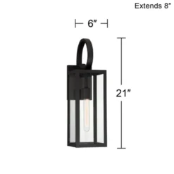 John Timberland Modern Outdoor Wall Light Fixture Deep Black 21" Clear Glass For Post Exterior Barn Deck House Porch Yard Patio -John Timberland Shop GUEST 2e32ccb2 5abe 41d9 81dd c67aebb2b6f4