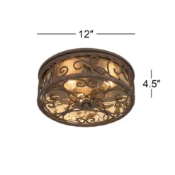 John Timberland Casa Seville Rustic Farmhouse Flush Mount Outdoor Ceiling Light Fixture Dark Walnut 4 1/2" Champagne Water Glass For Post Exterior -John Timberland Shop GUEST 2ef172c4 77aa 42ed a5c1 83da1f7f2e15