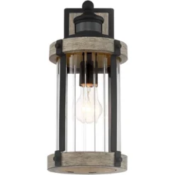 John Timberland Stan Rustic Farmhouse Outdoor Wall Light Fixture Gray Faux Wood Black Motion Sensor 15 1/2" Clear Ribbed Glass For Post Exterior Barn 10 John Timberland Stan Rustic Farmhouse Outdoor Wall Light Fixture Gray Faux Wood Black Motion Sensor 15 1/2" Clear Ribbed Glass For Post Exterior Barn -John Timberland Shop GUEST 2f74f269 b2e9 494e 8866 b91f26316226