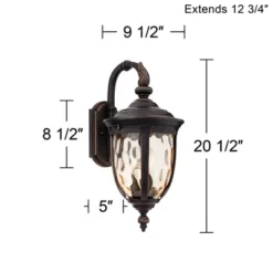 John Timberland Bellagio Vintage Rustic Outdoor Wall Light Fixture Bronze Downbridge 20 1/2" Champagne Hammered Glass For Post Exterior Barn House -John Timberland Shop GUEST 3047d3ed 748d 428b a177 e4f46271b062